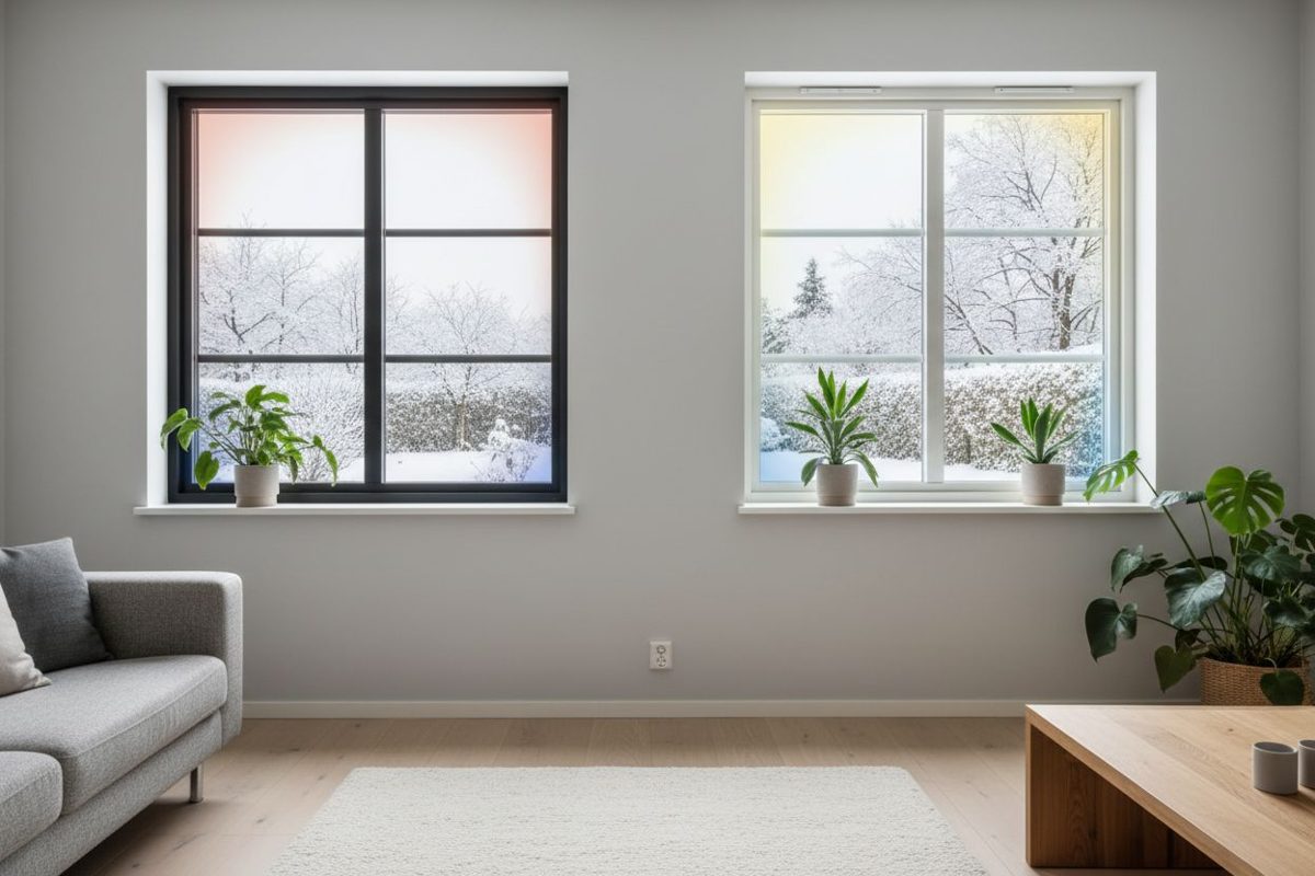 Fenêtre en aluminium sur mesure posée dans une baie d'habitation