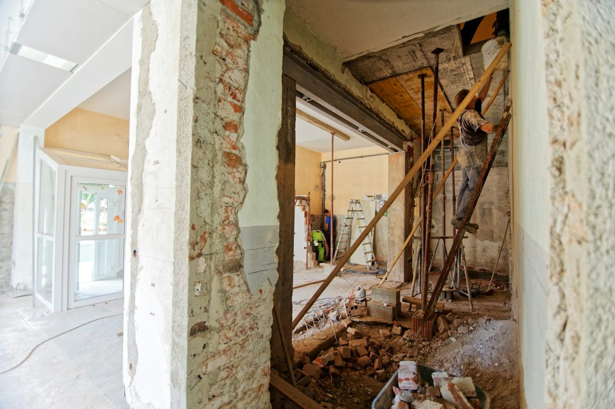 Appartement en rénovation avec isolation des murs intérieurs